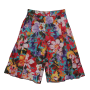 Pleated Floral Shorts