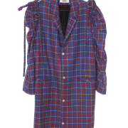 Wool Blazer with Shoulder Bows