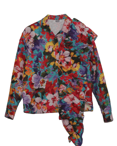 Asymmetrical Floral Shirt